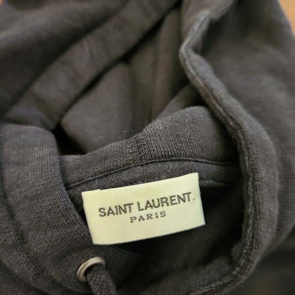 Saint Laurent Paris women's black pullover hoodie - Picture 3 of 7